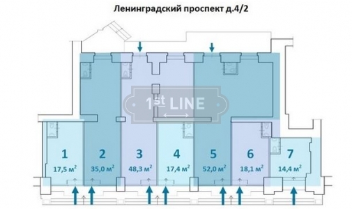 Аренда коммерческой недвижимости по адресу САО,  м. Белорусская,  ул. Ленинградский проспект, дом 4/2, объявление №ЭК848-a