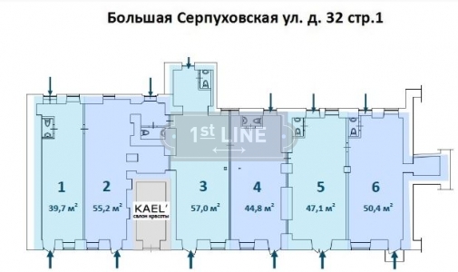 Аренда коммерческой недвижимости по адресу ЦАО,  м. Серпуховская,  ул. Большая Серпуховская, дом 32с1, объявление №ЭК894-a